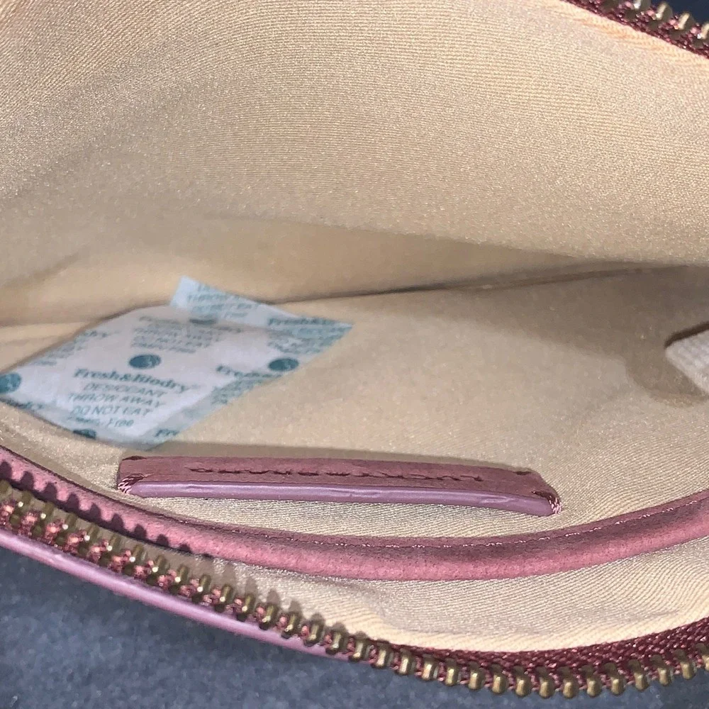 Lucky Brand Crossbody Bag Suede Leather Mauve Pink‎ Small Purse